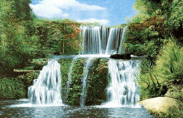 نقاشی آبشار زیبا