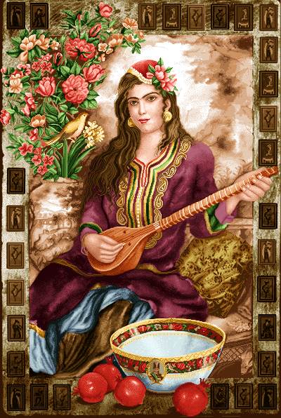 نوازنده تار زن ایرانی