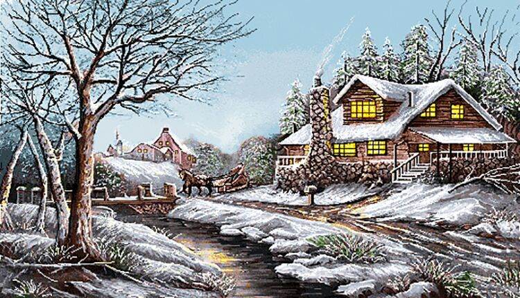 زمستان در روستا