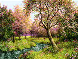 منظره شکوفه درختان بهار